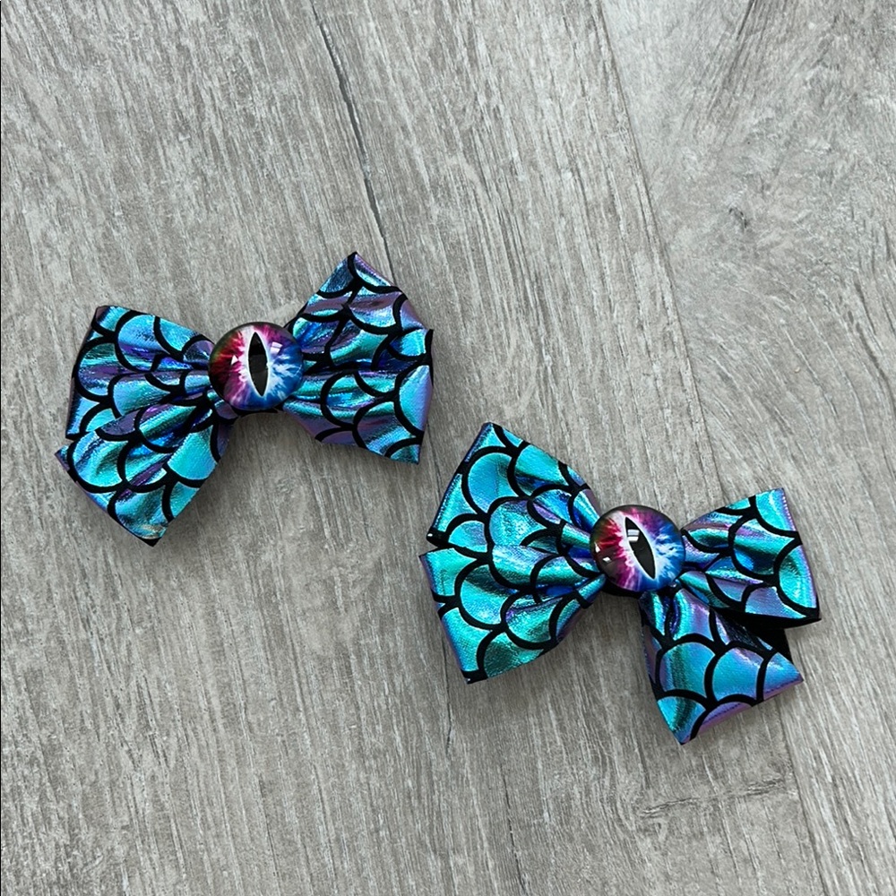 Dragon Eye Scale Hair Bows